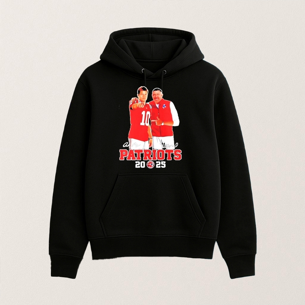 New England Patriots Mike Vrabel and Drake Maye Shirt 2 New England Patriots Mike Vrabel and Drake Maye Shirt - Image 2