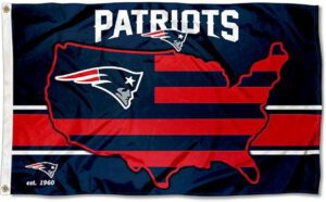 New England Patriots Nation USA American Country Flag