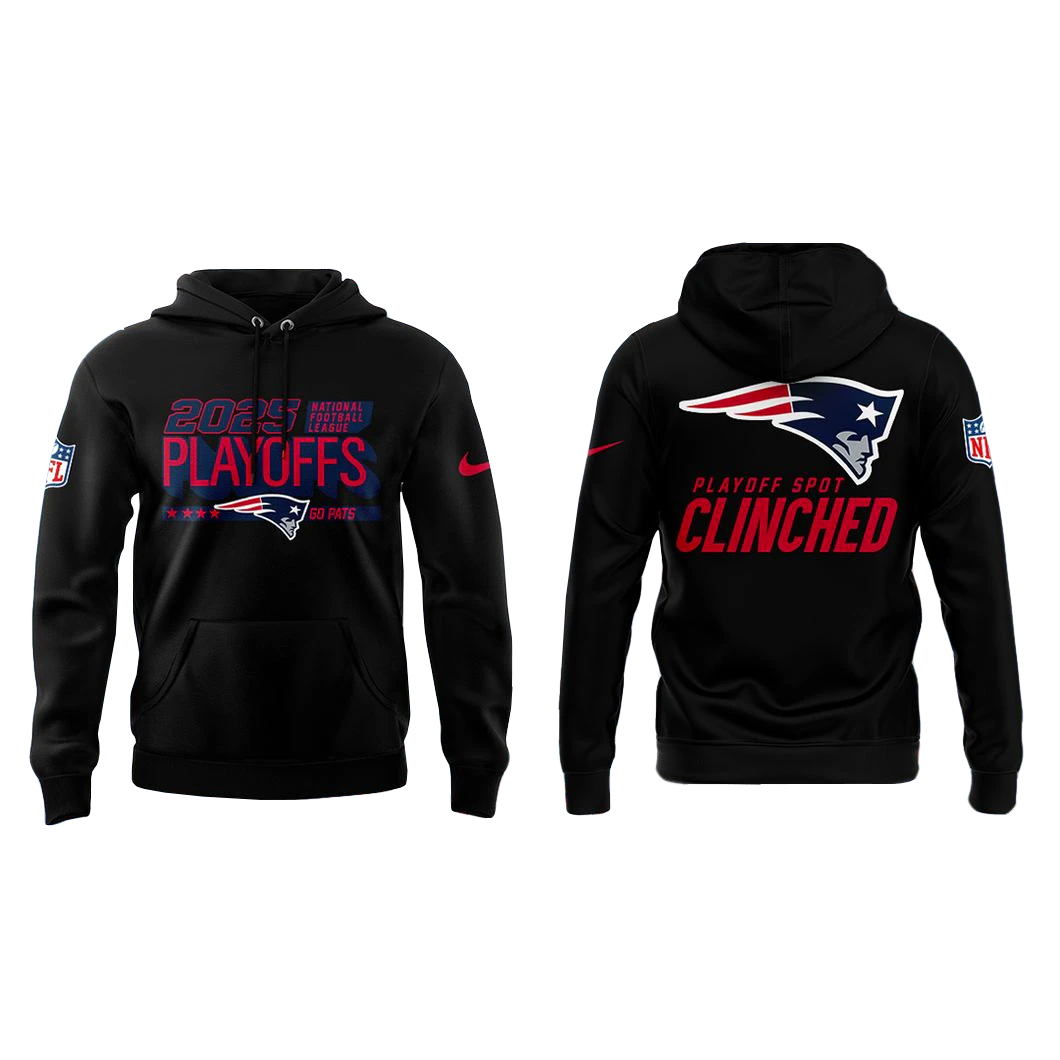 New England Patriots Playoffs Clinched Hoodie 1 New England Patriots Playoffs Clinched Hoodie