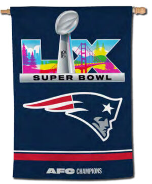 New England Patriots Super Bowl LX AFC Champions Flag Version 2