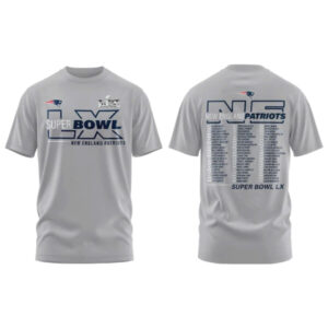 New England Patriots Super Bowl LX Roster Shirt