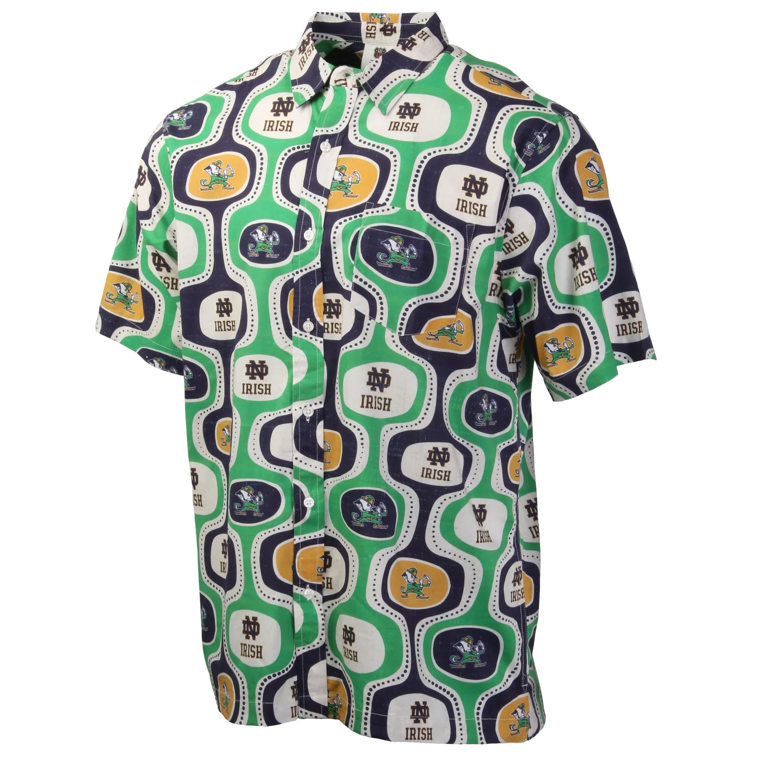 Notre Dame Fighting Irish Cabana Hawaiian Pocket Shirt 1 Notre Dame Fighting Irish Cabana Hawaiian Pocket Shirt