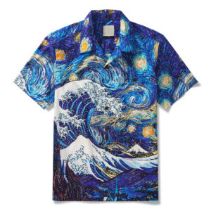 Ocean Waves And Starlit Nights Hawaiian Shirt