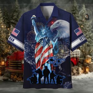 American Pride 4th Of July US Veteran Hawaii Shirt