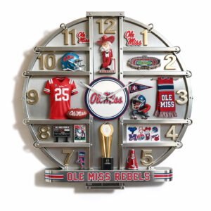 Ole Miss Rebels Home Decorative 3D Wall Clock