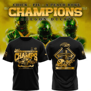 Oregon Ducks Chick-Fil-A Peach Bowl Champions Shirt