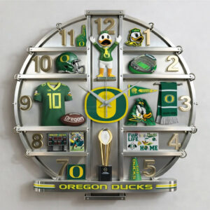 Oregon Ducks Home Decorative 3D Wall Clock
