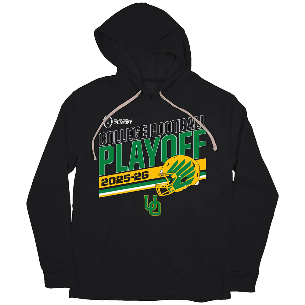 Oregon Football 2025 CFP Stripe Shirt 2 Oregon Football 2025 CFP Stripe Shirt - Image 2