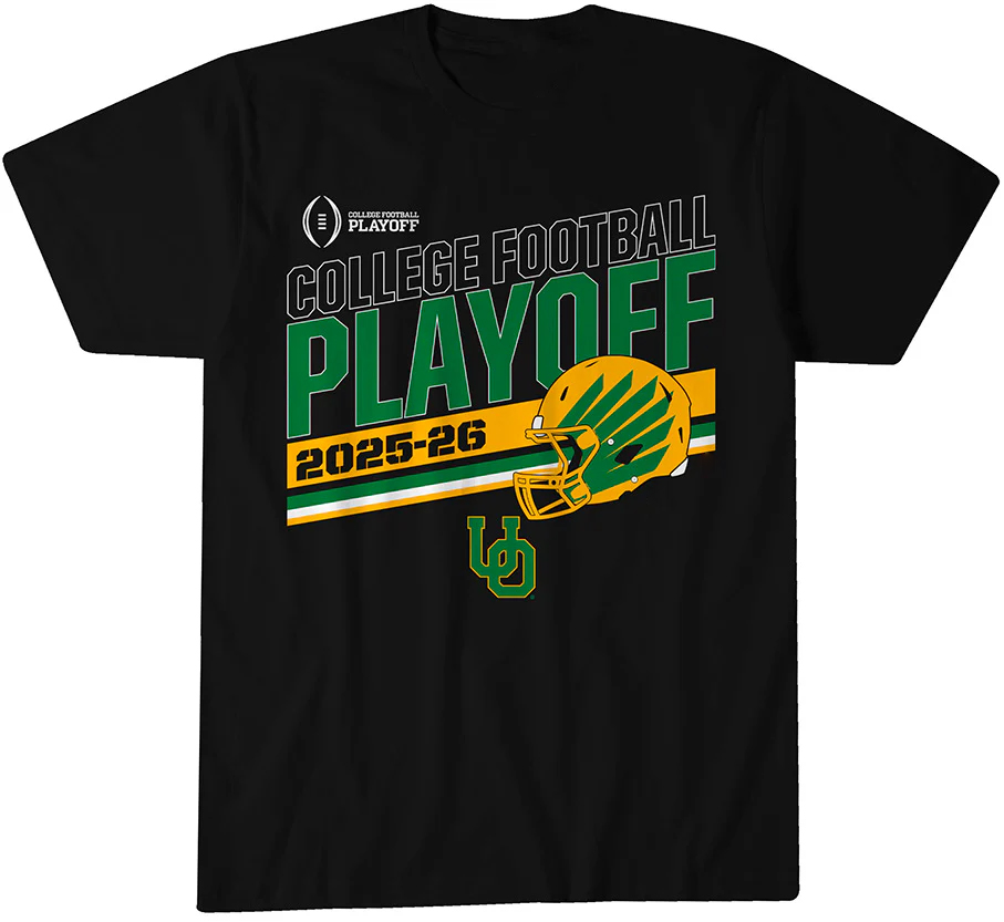 Oregon Football 2025 CFP Stripe Shirt 1 Oregon Football 2025 CFP Stripe Shirt
