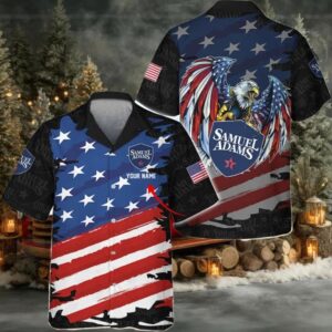 Personalized Samuel Adams Freedom Eagle Hawaiian Shirt