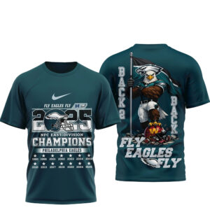 Philadelphia Eagles 2025 NFC East Champions Fly Eagles Fly T-Shirt