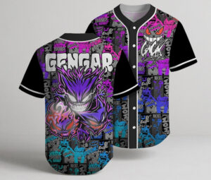 Pokemon Gengar Baseball Jersey