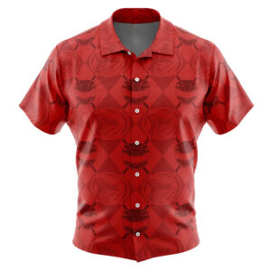 Red Ranger Pattern Power Ranger Hawaiian Shirt