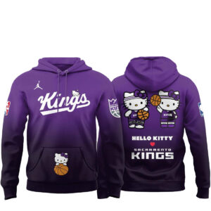 Sacramento Kings x Hello Kitty Night 2026 Half Black Hoodie