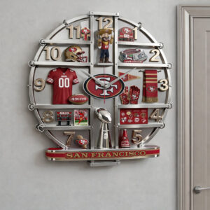 San Francisco 49ers Home Decorative 3D Wall Clock