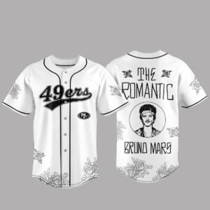 San Francisco 49ers x Bruno Mars The Romantic Tour Baseball Jersey