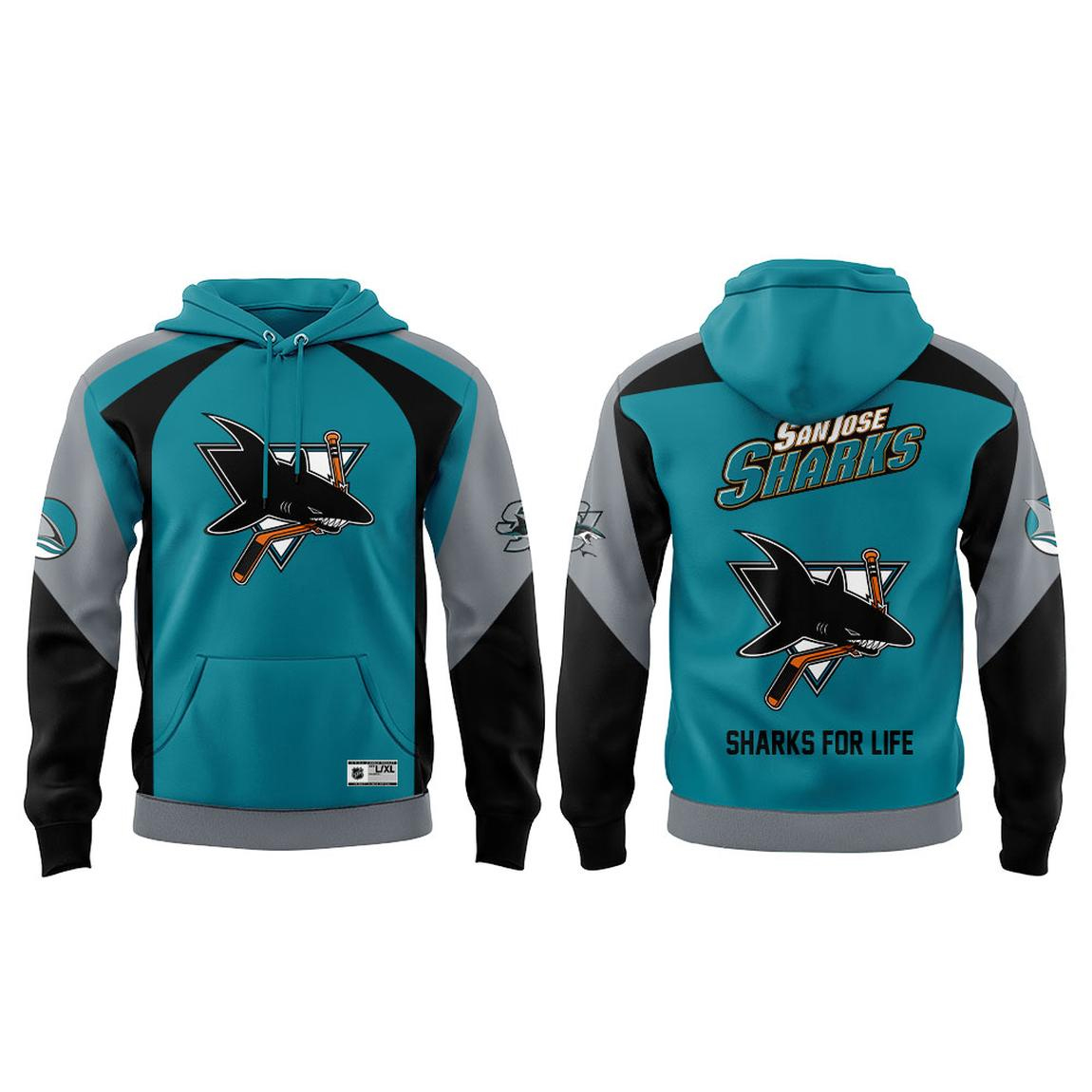 San Jose Sharks 2026 Outerstuff Heritage Night Hoodie 1 San Jose Sharks 2026 Outerstuff Heritage Night Hoodie