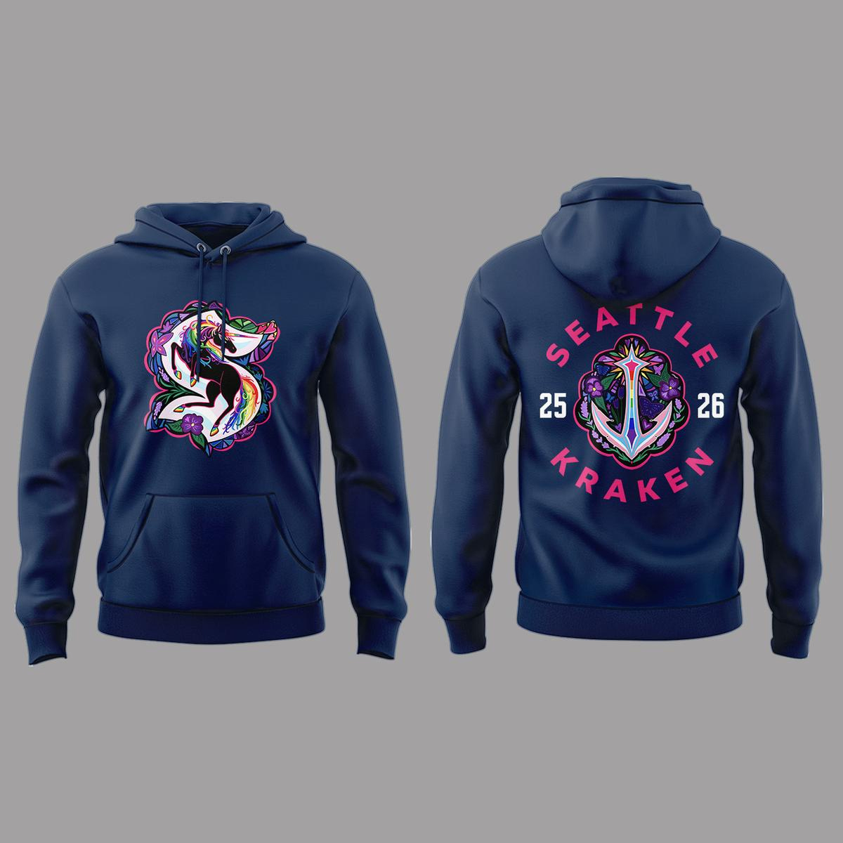 Seattle Kraken 2026 Common Thread x Pride Night Shirt 2 Seattle Kraken 2026 Common Thread x Pride Night Shirt - Image 2