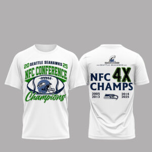 Seattle Seahawks 2025 NFC Conference Champs Super Bowl LX 4X Shirt