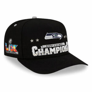 Seattle Seahawks Black 2025 NFC Champions Locker Room Trophy Hat
