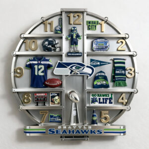 Seattle Seahawks Home Decorative 3D Wall Clock