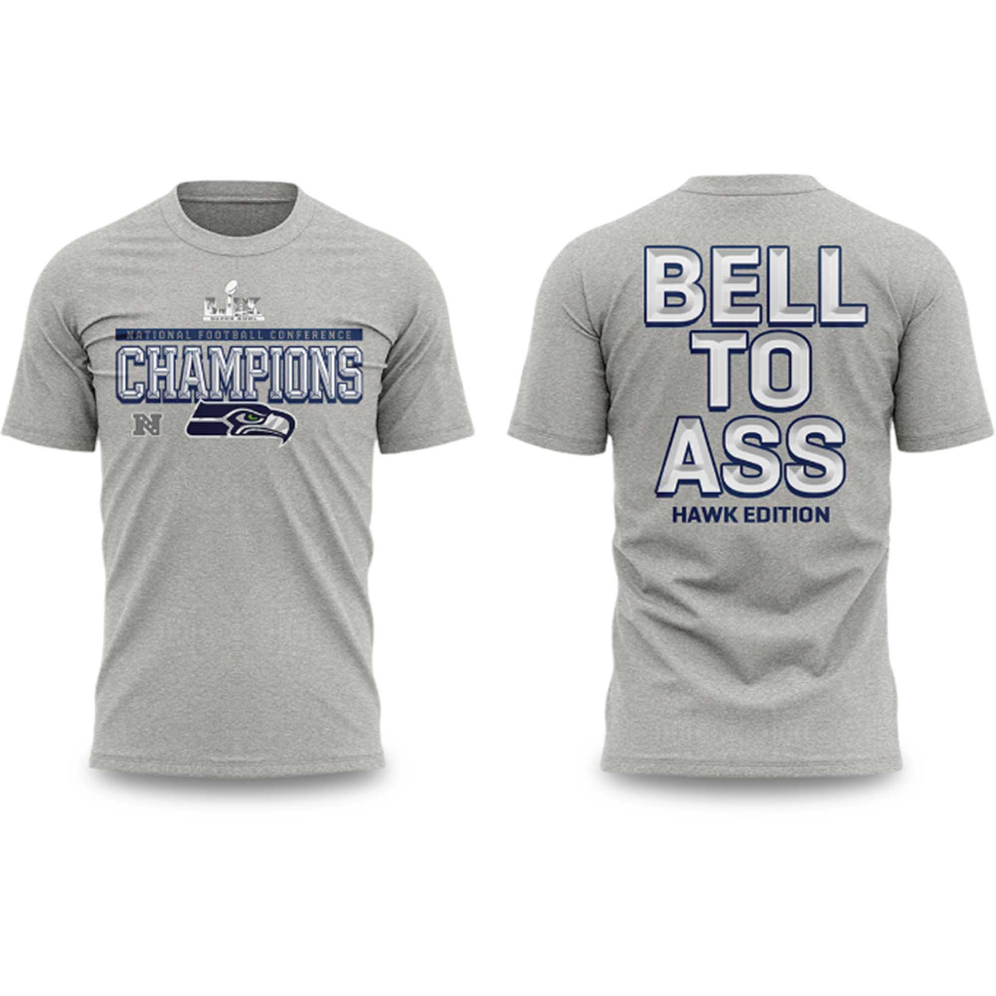Seattle Seahawks NFC Champions Bell To Ass Hawk T-Shirt 1 Seattle Seahawks NFC Champions Bell To Ass Hawk T-Shirt
