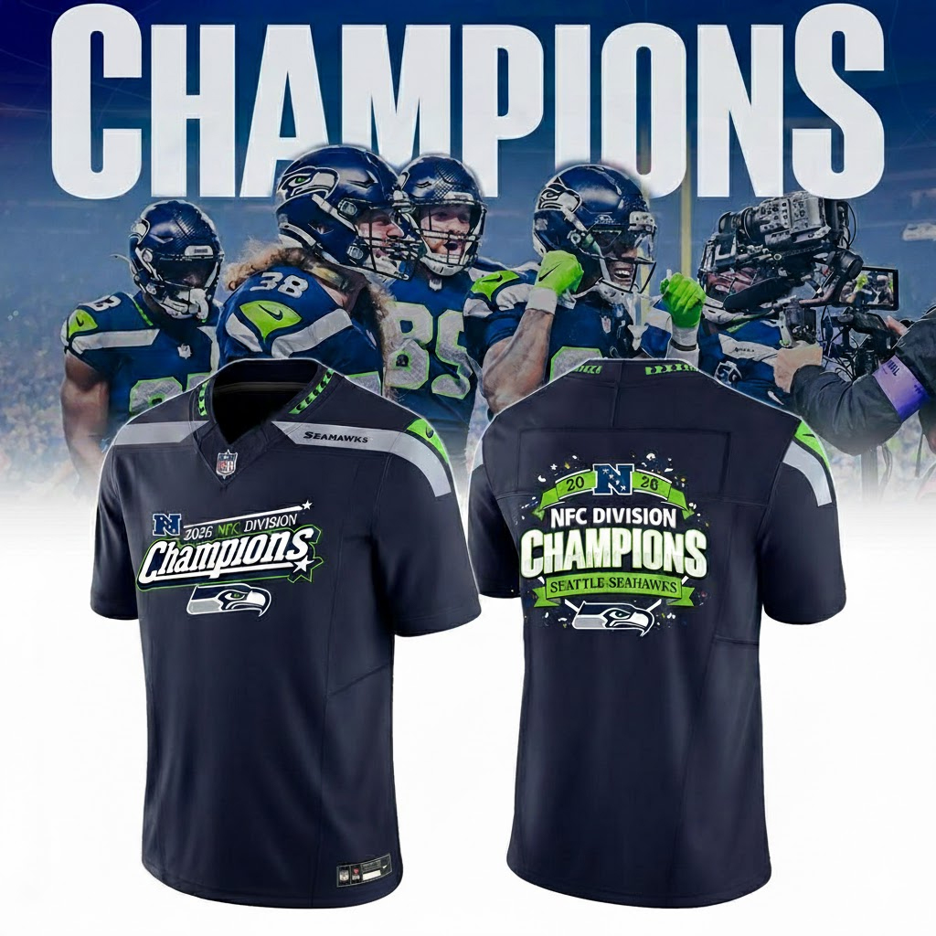 Seattle Seahawks NFC Division Champions 2026 Fan Football Jersey 1 Seattle Seahawks NFC Division Champions 2026 Fan Football Jersey