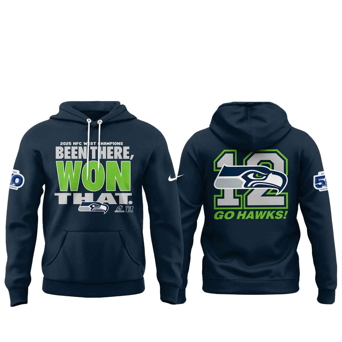 Seattle Seahawks NFC West Champions 2025 Been There Go Hawks Shirt 2 Seattle Seahawks NFC West Champions 2025 Been There Go Hawks Shirt - Image 2