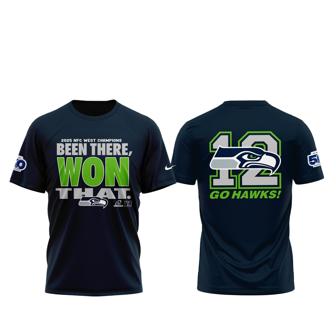 Seattle Seahawks NFC West Champions 2025 Been There Go Hawks Shirt 1 Seattle Seahawks NFC West Champions 2025 Been There Go Hawks Shirt