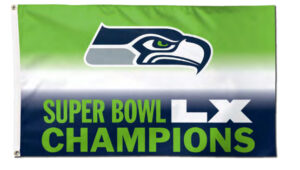 Seattle Seahawks Super Bowl LX Flag