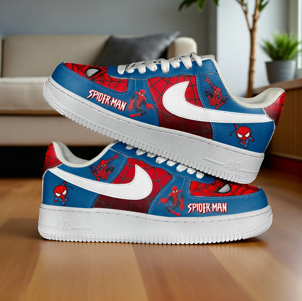 Spider-Man Air Force 1 Shoes Sneakers 1 Spider-Man Air Force 1 Shoes Sneakers