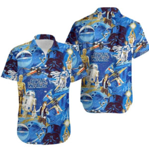 Star Wars Blue Galaxy Hawaiian Shirt