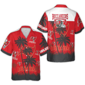 Tampa Bay Buccaneers Established 1976 Helmet And Palm Trees Hawaiian Shirt