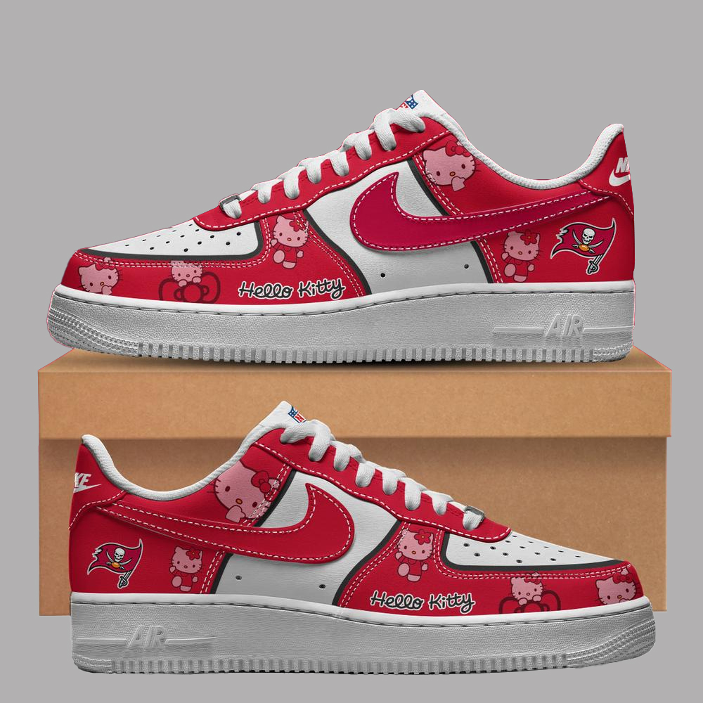 Tampa Bay Buccaneers x Hello Kitty Air Force 1 Shoes Sneakers 1 Tampa Bay Buccaneers x Hello Kitty Air Force 1 Shoes Sneakers