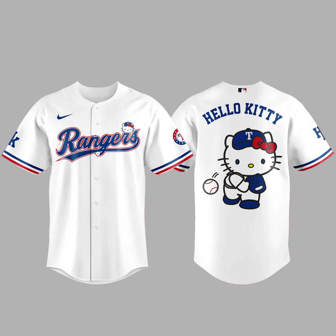 Texas Rangers x Hello Kitty Night 2026 Baseball Jersey 1 Texas Rangers x Hello Kitty Night 2026 Baseball Jersey
