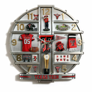 Texas Tech Red Raiders Home Decorative 3D Wall Clock