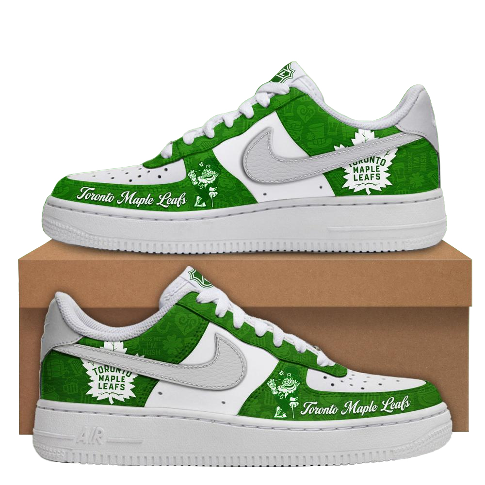 Toronto Maple Leafs St. Patrick’s Day 2026 Air Force 1 Shoes Sneakers 1 Toronto Maple Leafs St. Patrick’s Day 2026 Air Force 1 Shoes Sneakers