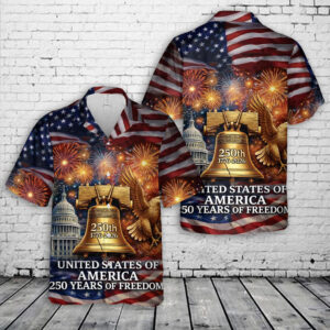 United States of America 250 Years of Freedom Hawaiian Shirt