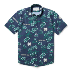 University of Notre Dame Kekai Performance Navy Hawaiian Shirt
