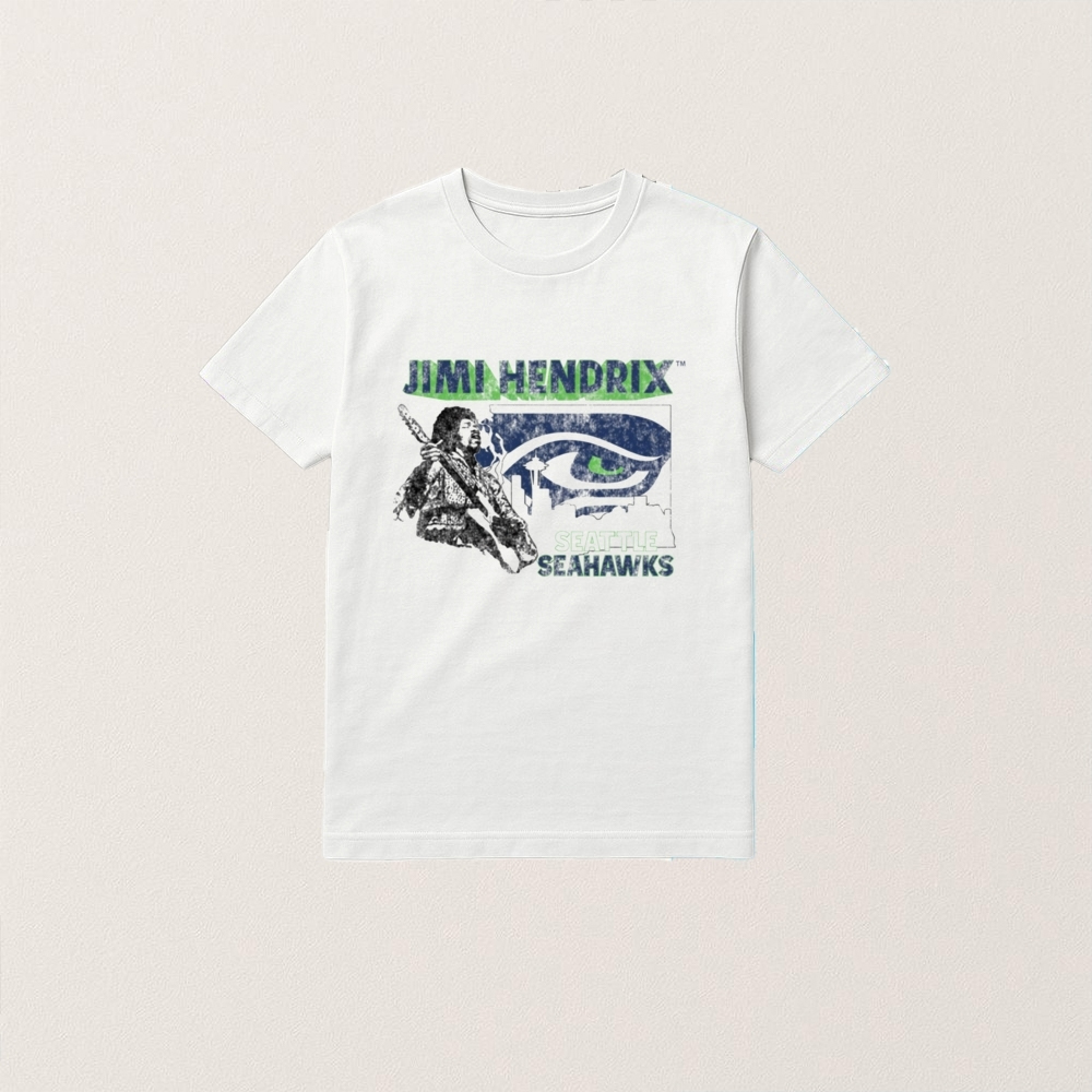Vintage Jimi Hendrix Seattle Seahawks T-Shirt 1 Vintage Jimi Hendrix Seattle Seahawks T-Shirt