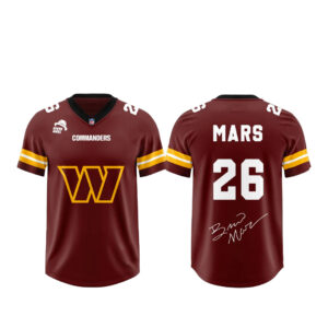Washington Commanders x Bruno Mars The Romantic Tour 2026 Football Jersey