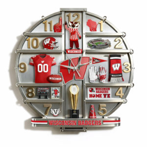 Wisconsin Badgers Home Decorative 3D Wall Clock