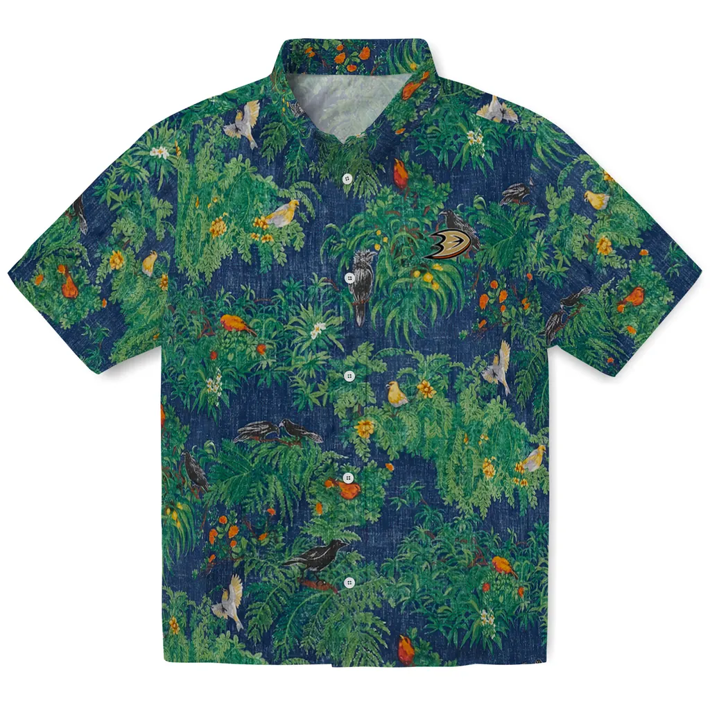 Anaheim Ducks Hawaiian Shirt - Bird Canopy 1 Anaheim Ducks Hawaiian Shirt - Bird Canopy