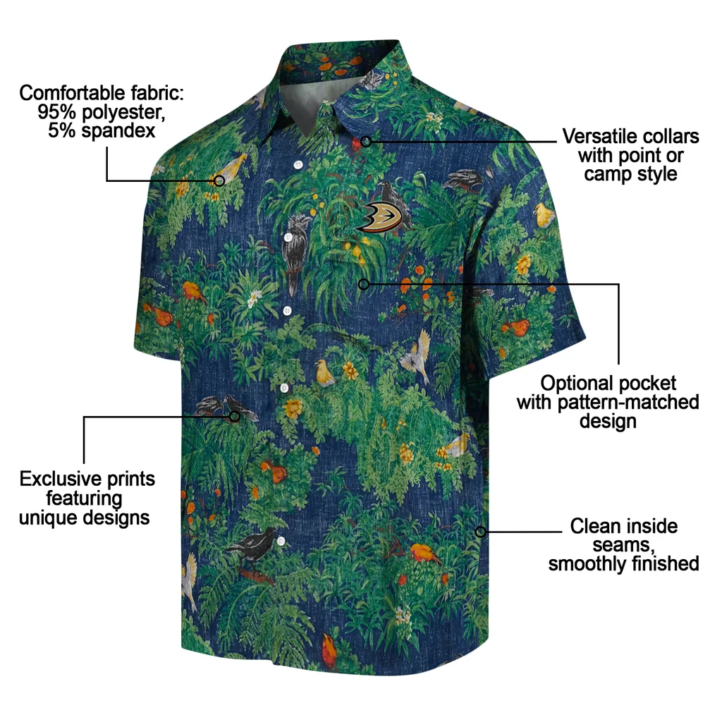 Anaheim Ducks Hawaiian Shirt - Bird Canopy 5 Anaheim Ducks Hawaiian Shirt - Bird Canopy - Image 5