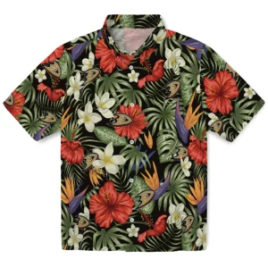 Anaheim Ducks Hawaiian Shirt - Hawaii Floral Hibiscus
