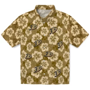 Anaheim Ducks Hawaiian Shirt - Hibiscus Cluster