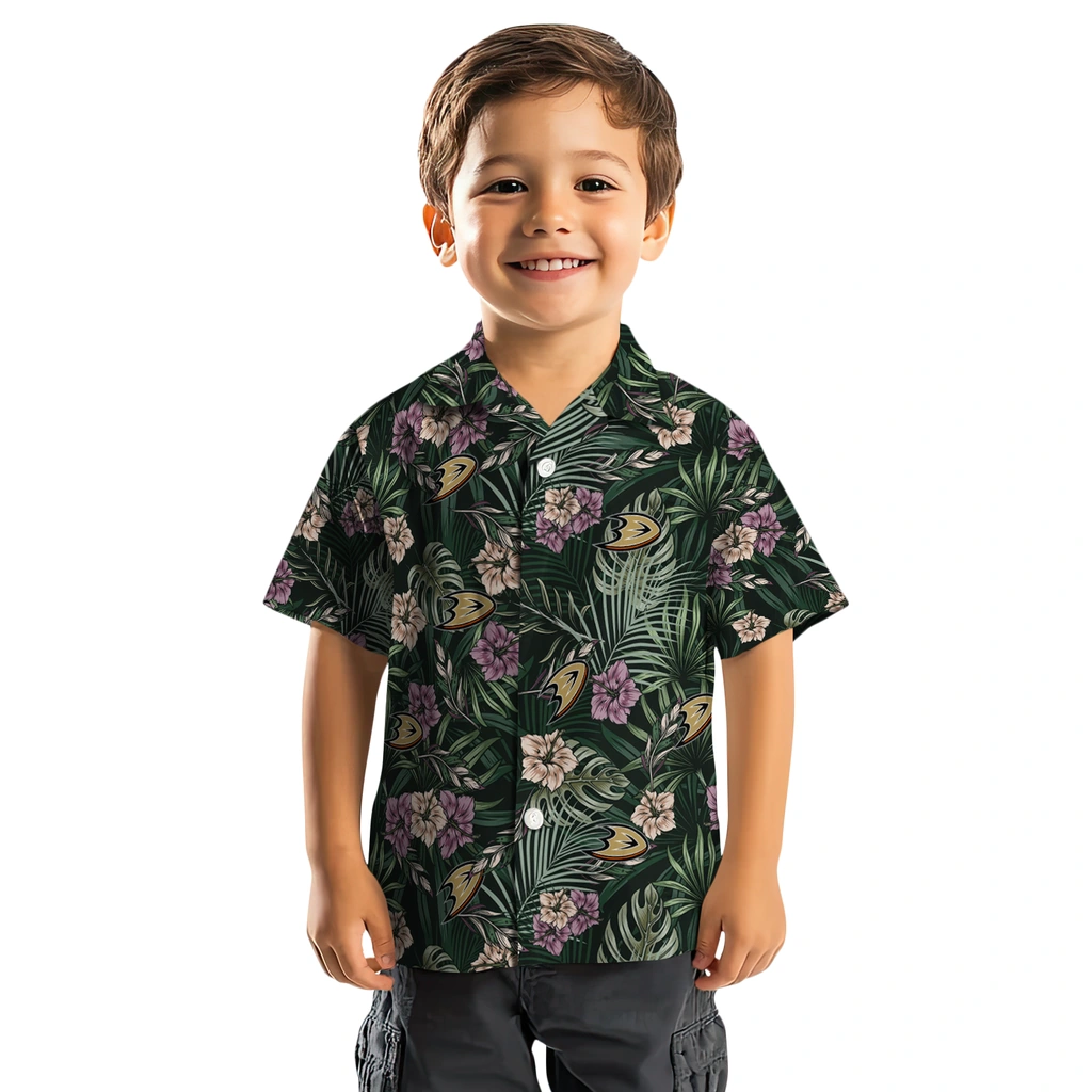 Anaheim Ducks Hawaiian Shirt - Hibiscus Leaves Pattern 7 Anaheim Ducks Hawaiian Shirt - Hibiscus Leaves Pattern - Image 7