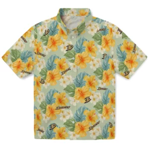 Anaheim Ducks Hawaiian Shirt - Hibiscus Mood