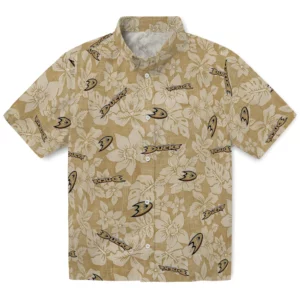 Anaheim Ducks Hawaiian Shirt - Hibiscus Oasis
