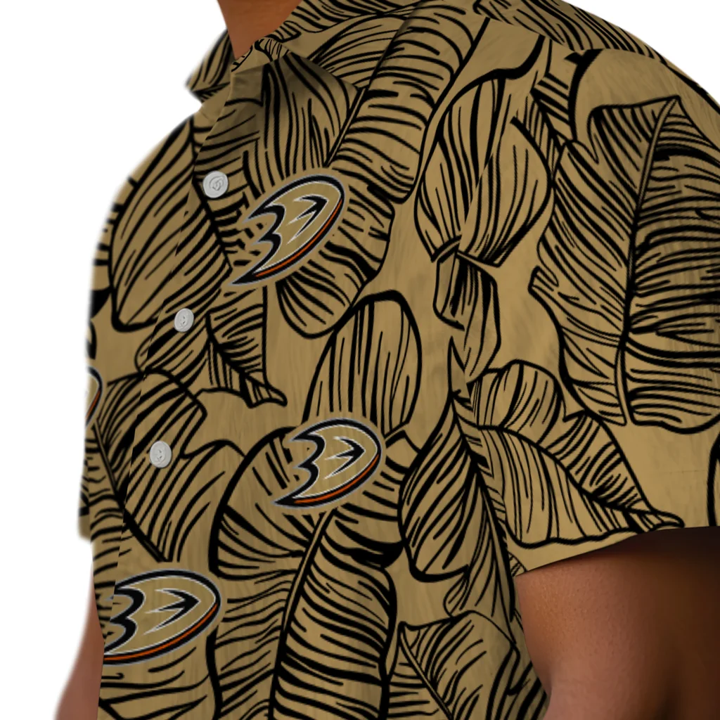 Anaheim Ducks Hawaiian Shirt - Leaf Outline 8 Anaheim Ducks Hawaiian Shirt - Leaf Outline - Image 8